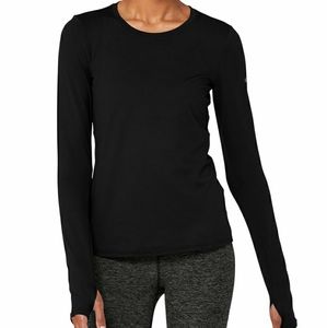 NWT Alo Yoga Black Finesse Long Sleeve Top XS
